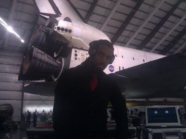 Layin it down for Google at the California Science Center. And yes, that is the Space Shuttle behind me.